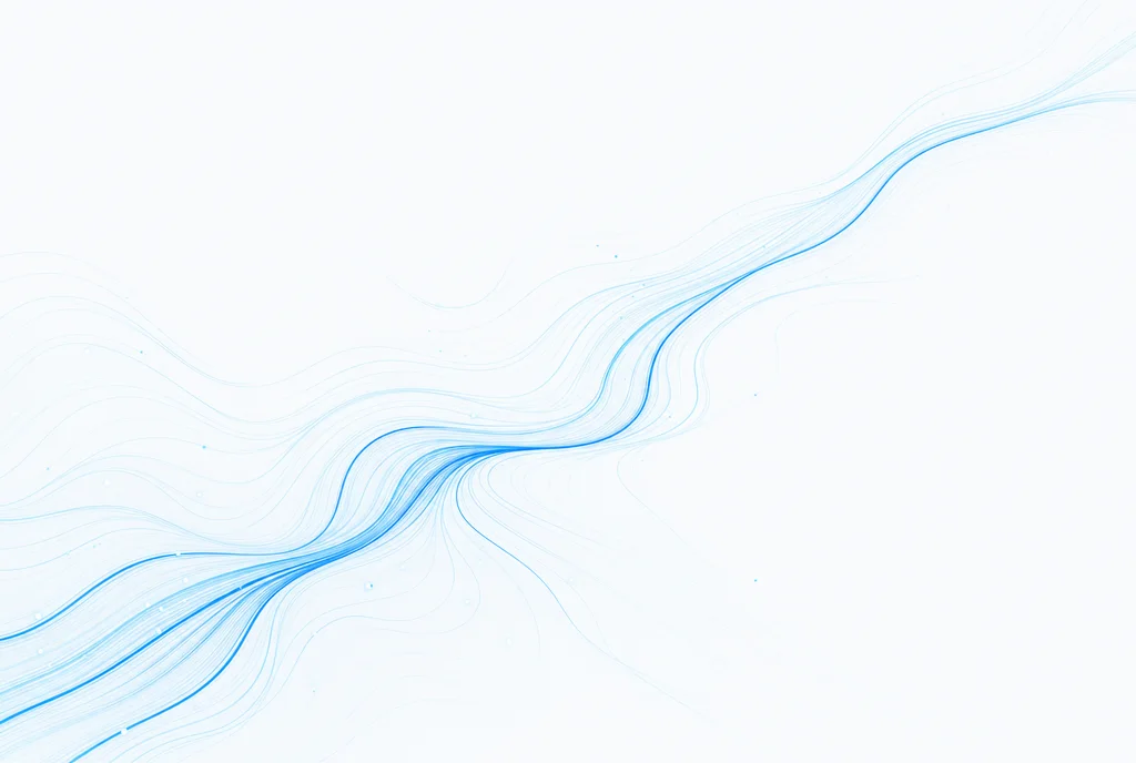 海流のように流れる光の線